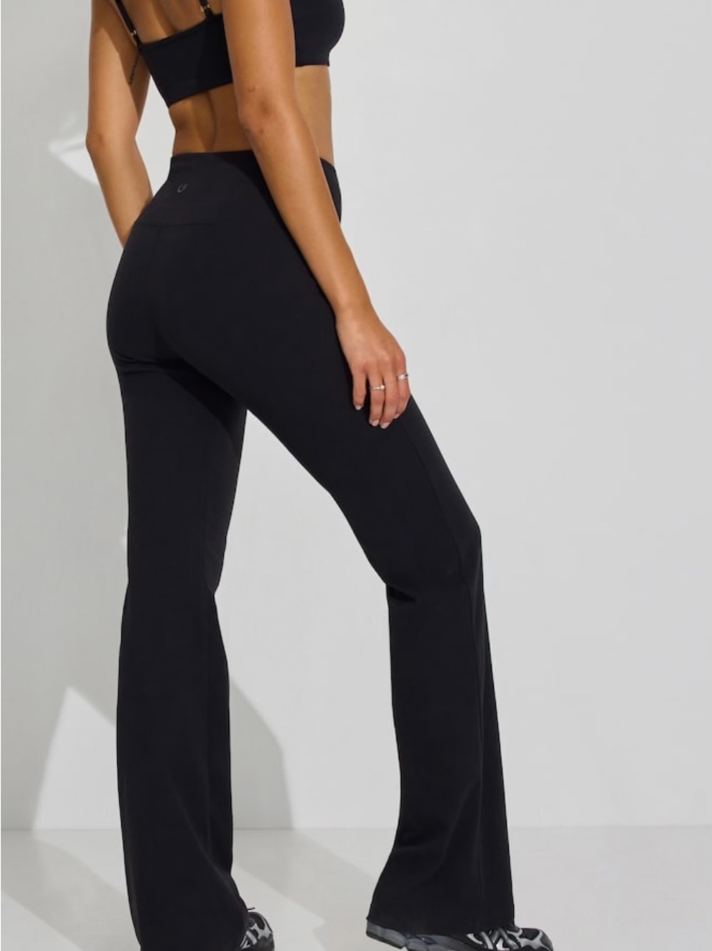 Garage Black Boot-Cut Flare Yoga Pants